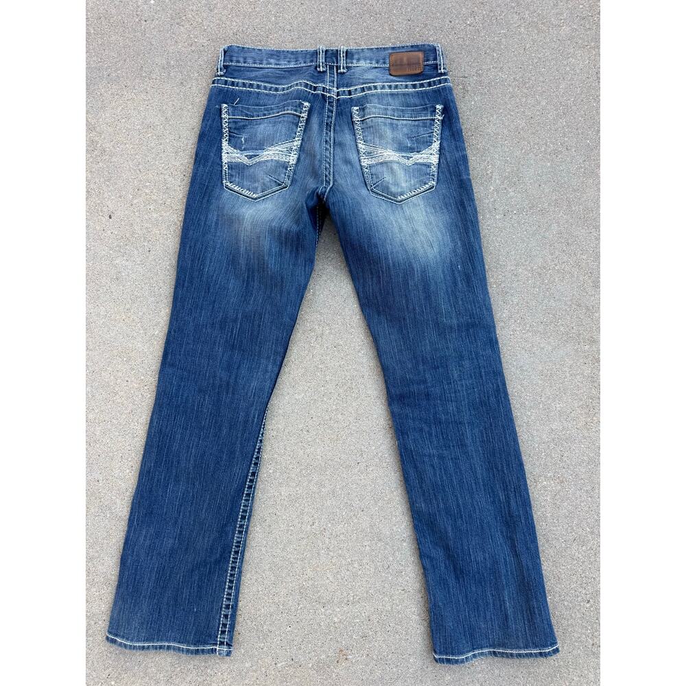 BKE Jake 30L Regular Fit Boot Cut Blue Jeans Stretch ABM15032 - Picture 3 of 10